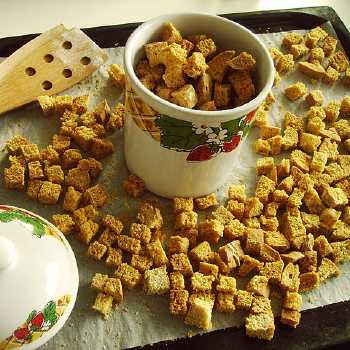 Chlebove Knedliky (Cubed Bread Dumplings)