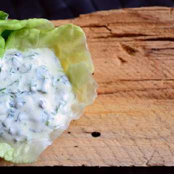 Head Lettuce with Roquefort Cheese Dressing