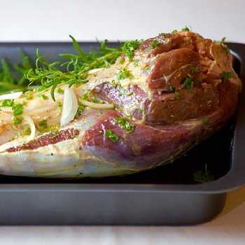 Leg of Lamb and Browned Potatoes