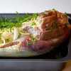 Roast Lamb with Banana Croquettes